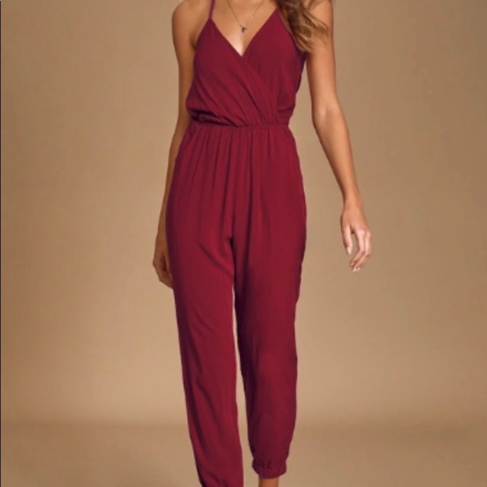 Lulus Red Jumpsuit NWT
